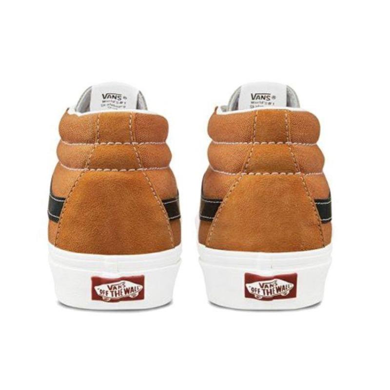 Vans SK8 unisex anti slip lightweight mid top skate shoes orange VN0A3WM3WZ5