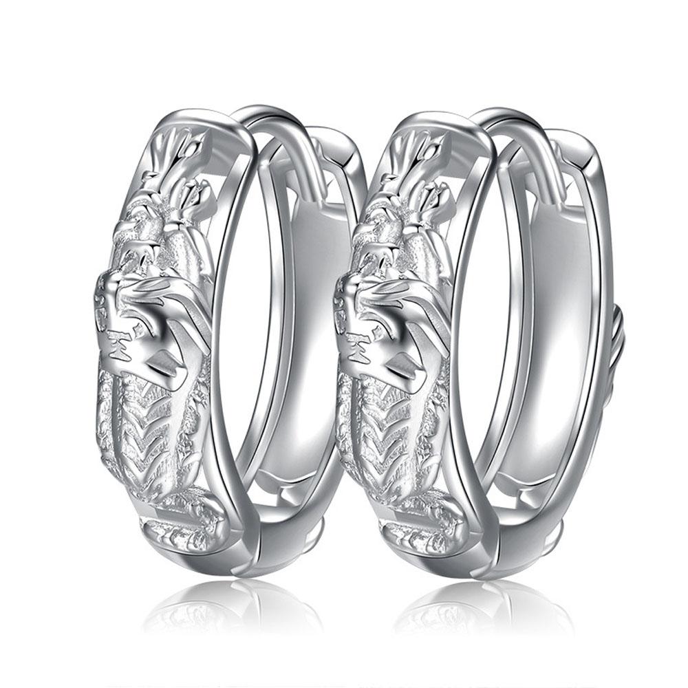 Высокое качество рок-ролл хип-хоп тигр резные серьги-гвоздики серьги-гвоздики ювелирные изделия в стиле панк мужские серьги-кольца