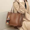 New Large Capacity Fashionable High-quality Texture Fashionable Leather One-shoulder Tote Bag Trendy