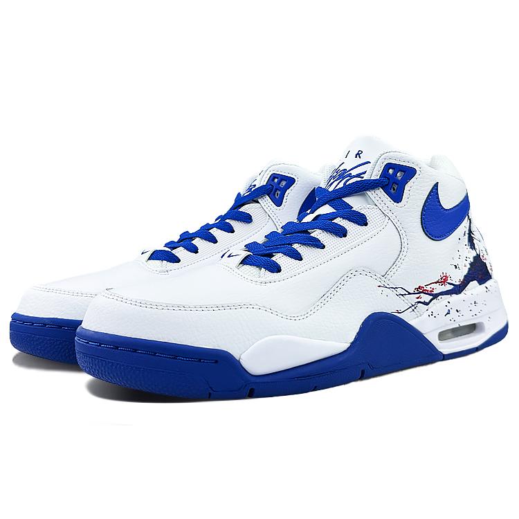 Nike Flight Legacy Mid top Винтажные Баскетбольные Кроссовки Мужские Бело-Синие BQ4212-103(Team40-S-BOX)