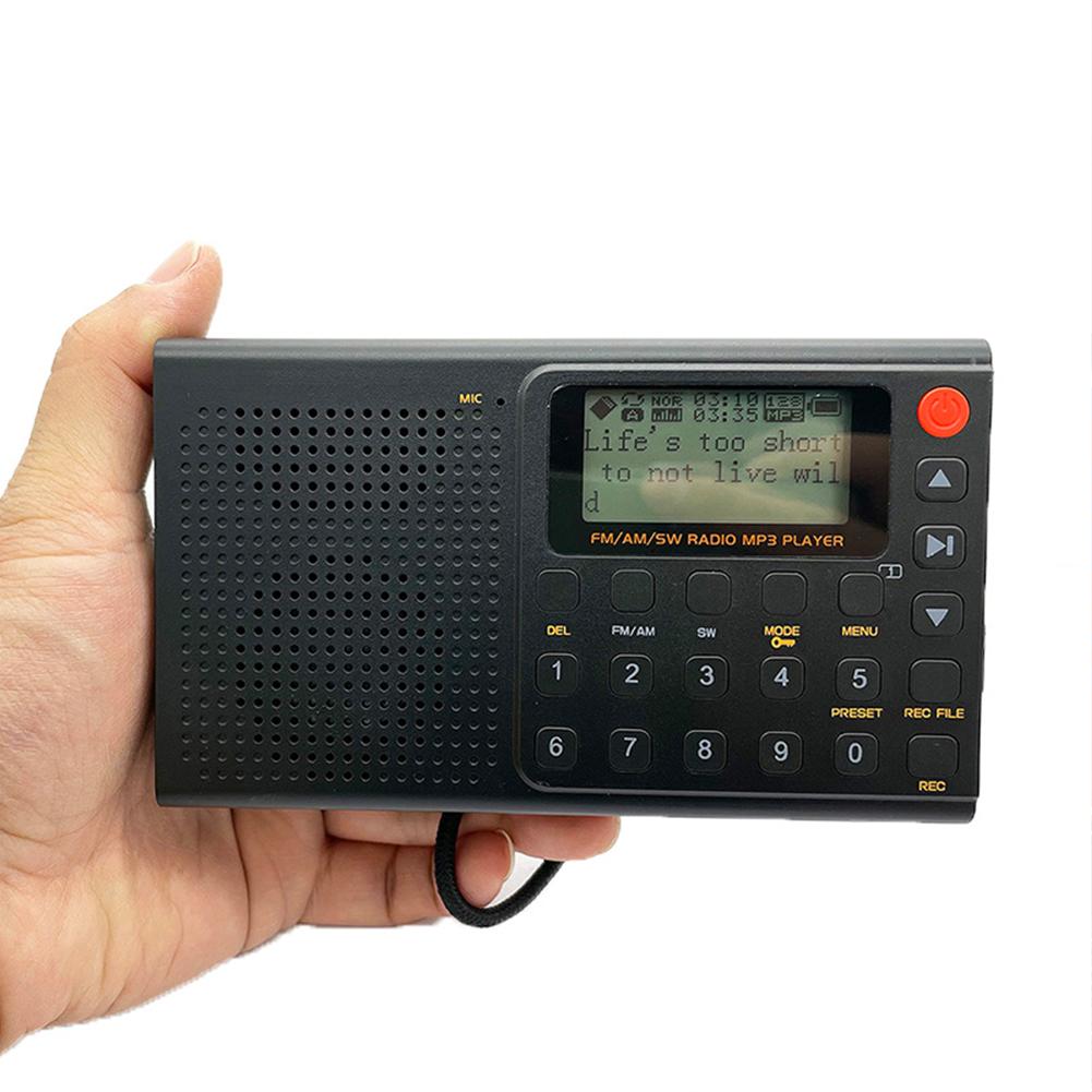 Am/fm/sw Portable Radios Full Band Bluetooth Radio Recorder Aux Jack Mp3 Player Radio Type-c Charging Alarm Clock Built-in Speak
