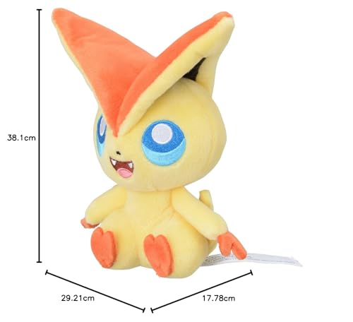 Pokémon Center Original 494 Plush Toy Pokémon Fit Victini 15 X 11.5 X 7 (H X W X D: Cm)