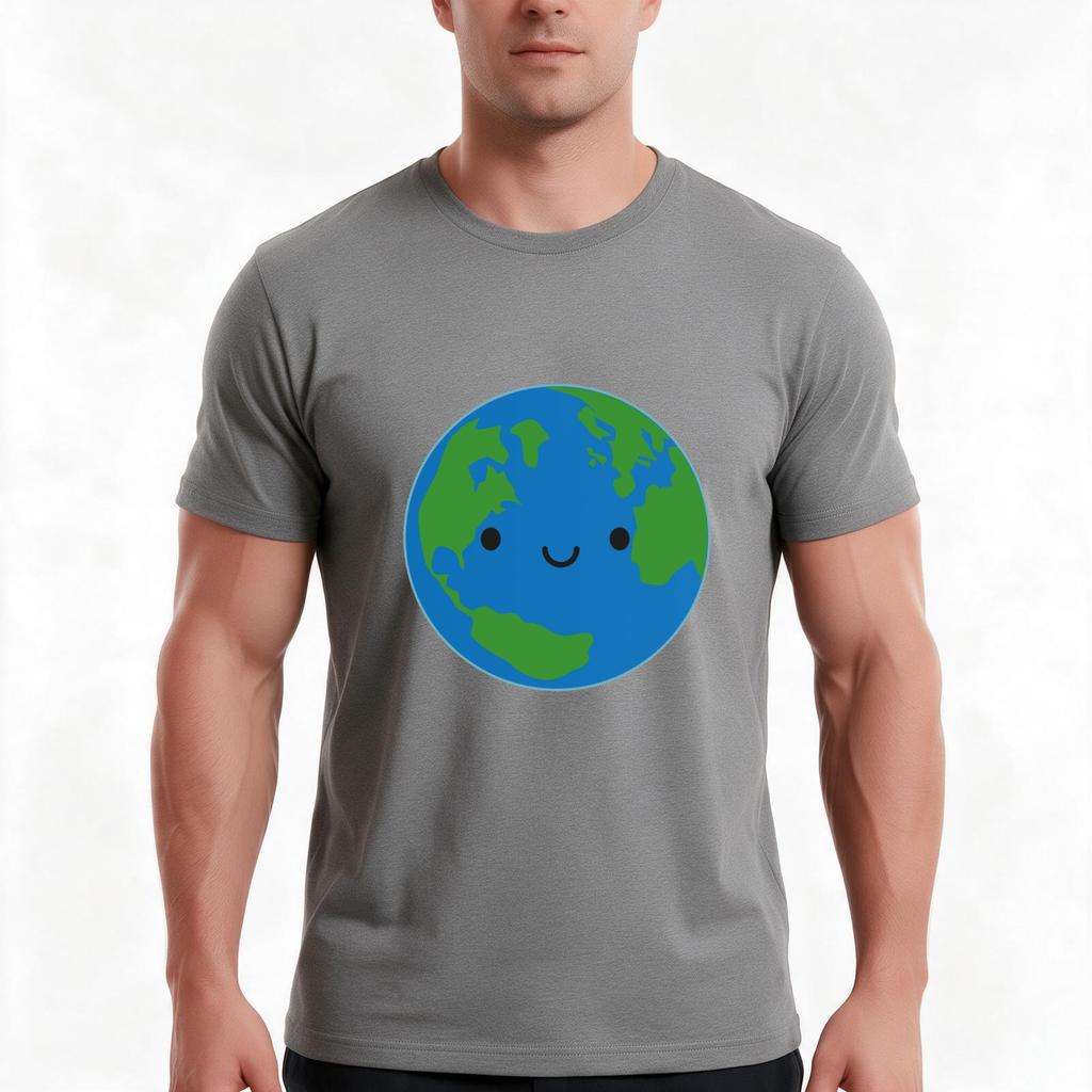 Planet Earth Tshirt Summer Casual Cotton Tee Oversized Streetwear Tops Vintage Graphic Print Loose Fit Short Sleeve