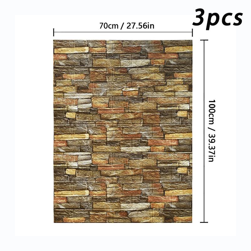 70x100 см Высококачественные Антикварные 3D Стеновые Панели Самоклеящаяся Наклейка на Стену Винтажная Декор Домашнего Интерьера