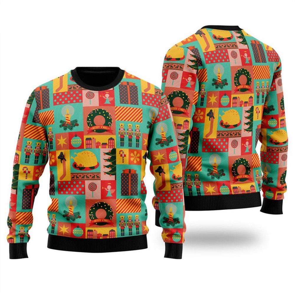 Christmas Fake Cardigan Pullover Man Pullover 3D PrintNew Year Party Sweatshirt Women Party Birthday Christmas Pullovers Kids Tops