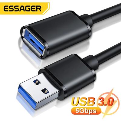 Essager USB-удлинитель USB 3,0 2,0, удлинитель «папа-мама» для Smart TV, PS4, Xbox One, ноутбука, USB3.0, удлинитель, кабель для передачи данных