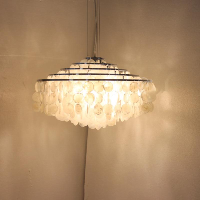 Романтичная светодиодная люстра в форме ракушки, современная простая подвесная лампа, натуральная ракушка, подвесная лампа в виде колокольчика, вилла, ресторан, подвесной светильник