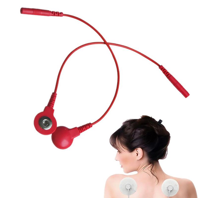 Standard Electrode Lead Wires Cables Electrode Wires DC Head 2mm Snap 3.5mm Plug For Tens/Ems Massager Therapy Electrode Gloves