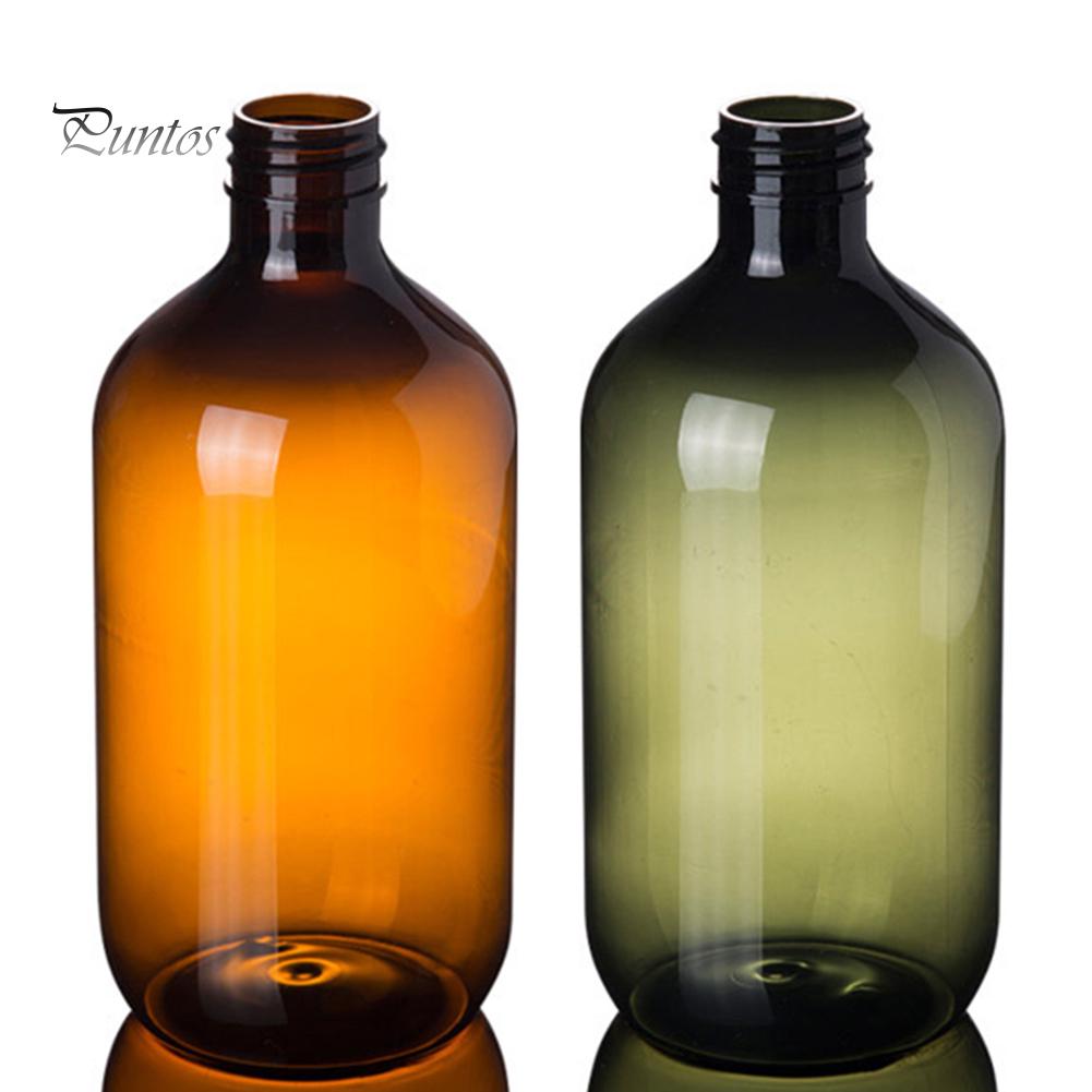 Бутылка-помпа Puntos Glass - 300 мл/500 мл Многоразовый дозатор для лосьона, шампуня и мыла в янтарном и зеленом цветах