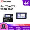 Беспроводной CarPlay Andorid Автомагнитола для Toyota Wish 2008 AI Voice Multimedia GPS 4G 8Core 2din автомагнитола