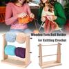 1PC Rotatable Yarn Dispenser Yarn Holder Dual Rotating Design for Crocheting Knitting DIY Craft Wooden Yarn Ball Stand Solid Wood