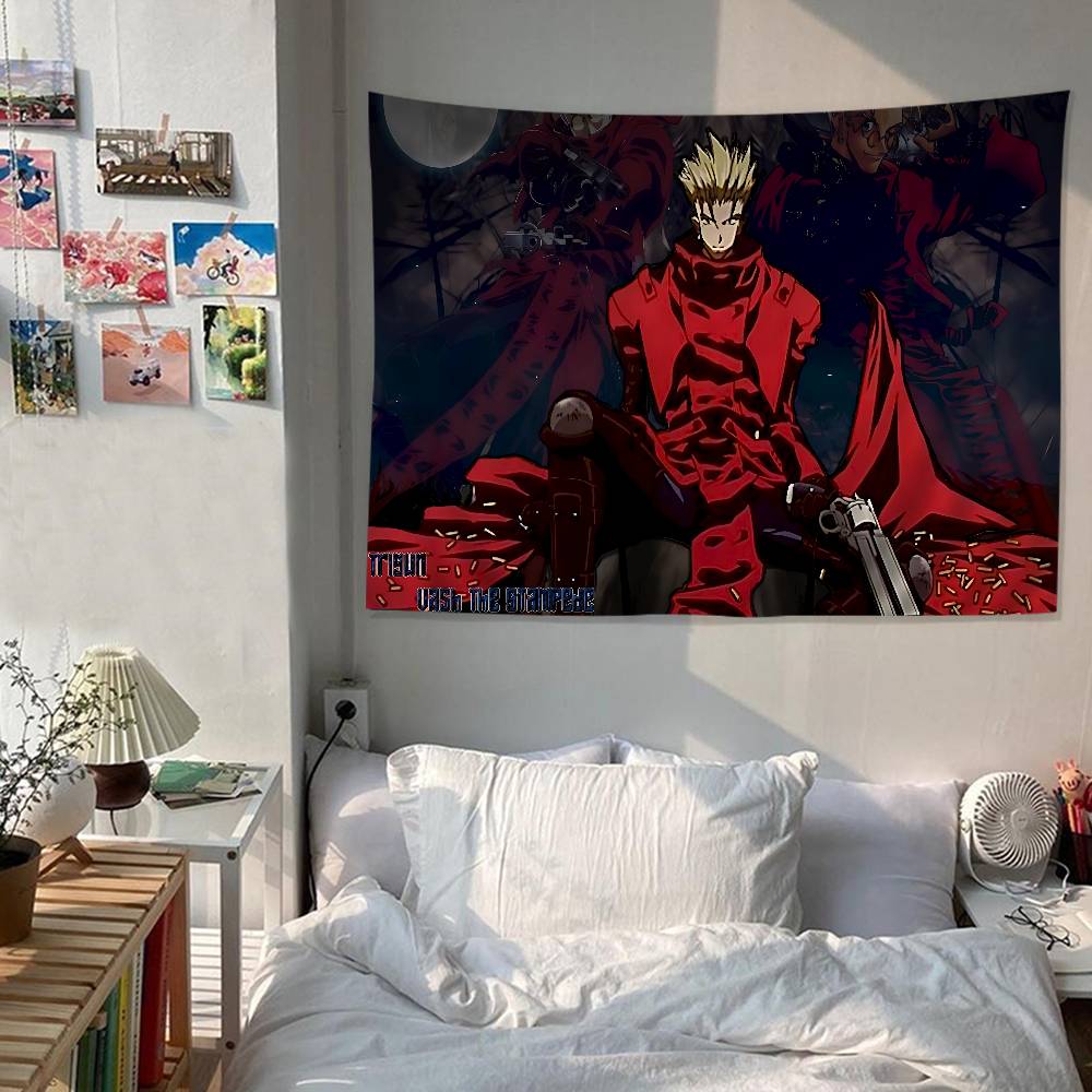 Аниме Trigun Stampede Гобелен Арт-печать Японский настенный гобелен Аниме Настенное панно Домашний декор