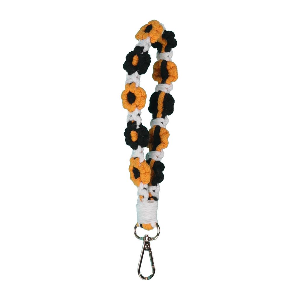 Bohemian Small Daisy Flower Keychain Hand-woven Wrist Rope European and American Bag Pendant
