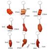 Wings Pork Belly Drumstick Fashion Jewelry Fast Food Key Ring Simulation Food Keychains Bag Pendant