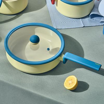 ДАТСКАЯ Индукционная сковорода-вок (20см) со стеклянной крышкой можно мыть в посудомоечной машине и духовке, не содержит PFOA