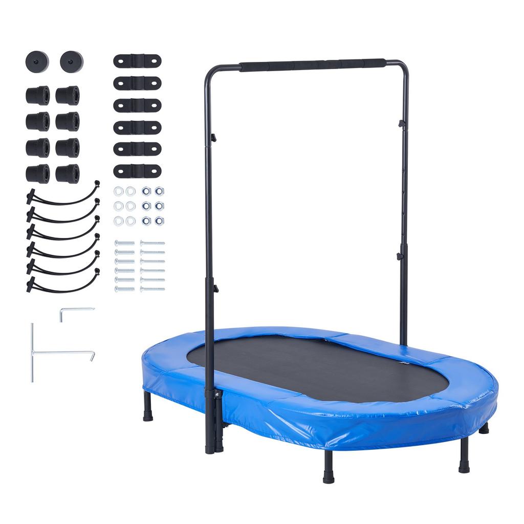 VEVOR Kids Trampoline, 56x36 inch Indoor Outdoor Trampoline, Foldable Mini Trampoline with Handle, Rebounder Trampoline for Toddlers