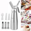 500/1000ml Pure Aluminum Cream Gun Chantilly Siphon Whipped Cream Dispenser Cream Foaming Gun Kitchen Accessories Tools +Nozzle