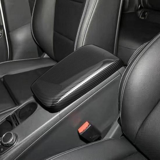 ABS Carbon Fiber Car Console Armrest Box Panel Cover For Benz A B CLA 2013-