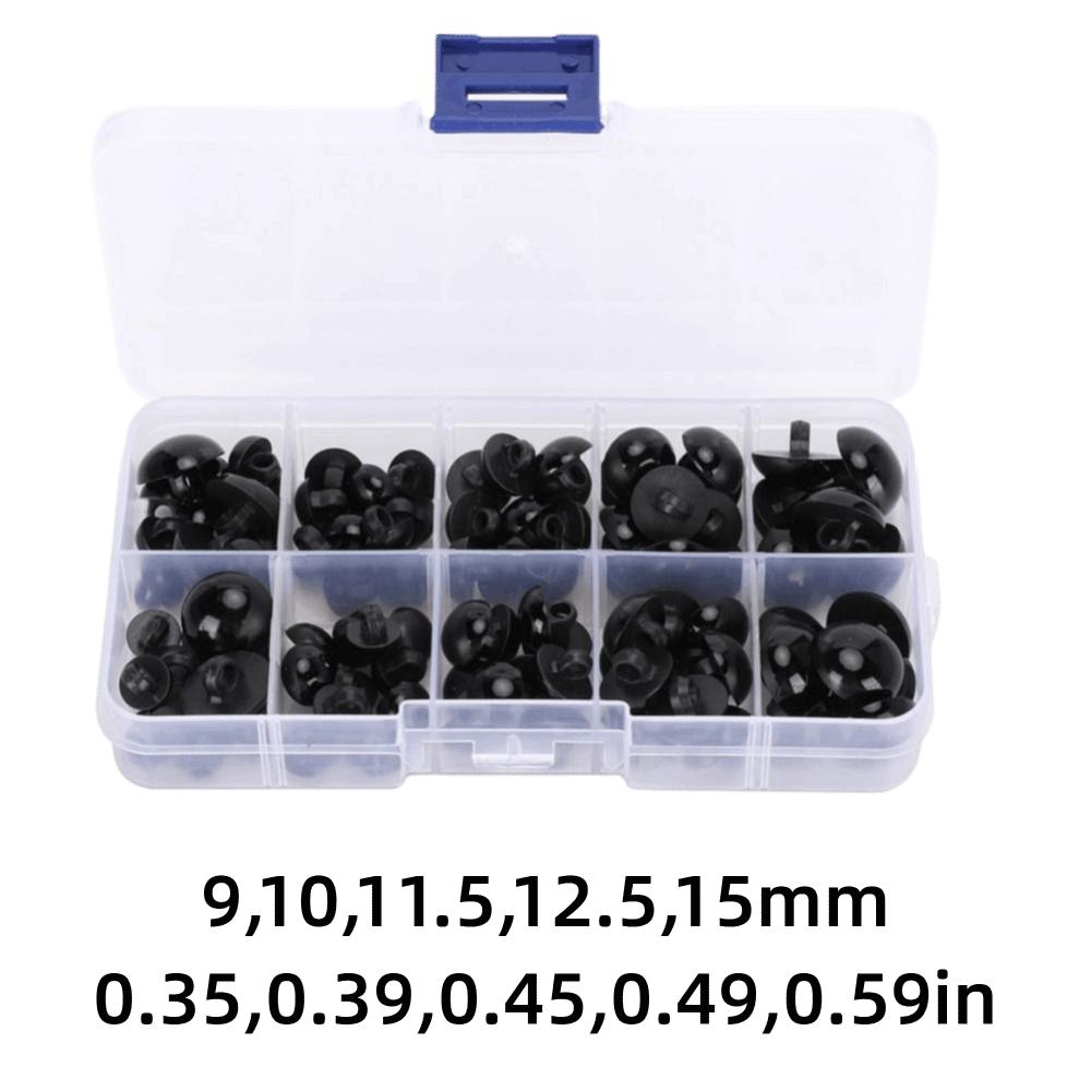 100pcs Plastic Plastic Crafts Black Toy Accessories Doll Accessories Doll Eyes Sewing Accessories