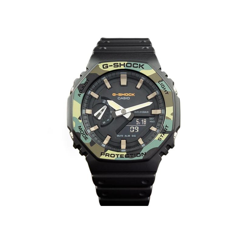 Casio Кастомизированные часы модифицированная серия угольный лава водонепроницаемые светящиеся Кварц резиновый ремешок унисекс черный циферблат GA-2100SU- GA-2100SU-1A