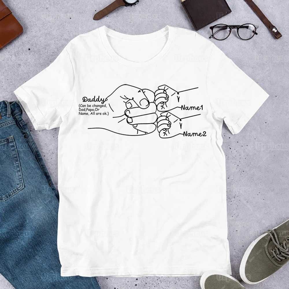 Mens T Shirts Hand Drawn Dad Fist Bump Dad Day Shirt Custom Dad Shirt Personalized TShirt Grandpa Graphic Fun Cute TShirt