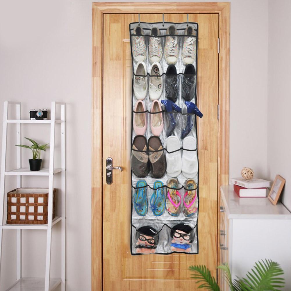 Наддверная стойка-органайзер для обуви и игрушек из ткани Оксфорд, экономящая место для хранения, с 22 карманами