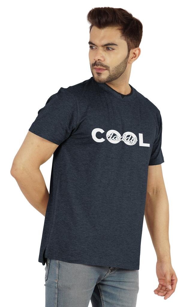 Inkmeso Men  S Graphic Printed   Cool Daddy  Tshirt For Dads Round Neck with V Cut Jersey