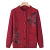 Spring Sweater Cardigan Loose Spring and Autumn Women Middle-aged and Elderly Spring and Autumn Mother Knitted Jacket for The Elderly