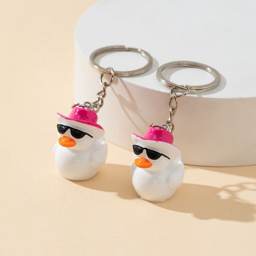 Модный брелок для ключей в виде животного, милый автомобильный держатель для ключей, ювелирные изделия, аксессуары, брелок для ключей в виде утки из мультфильма для женщин