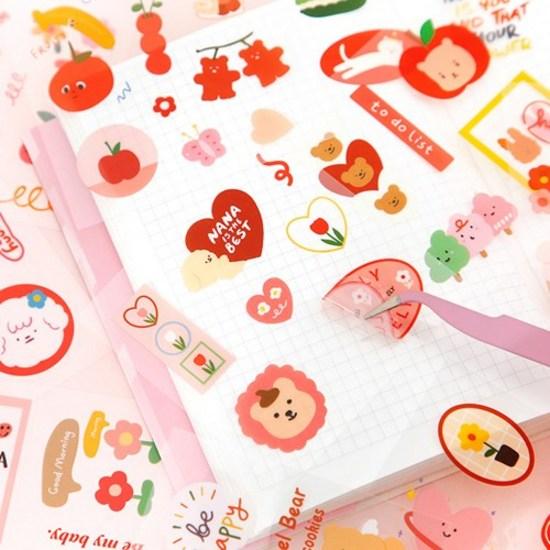 Hayoung's Hello Bear Diary Decorating Set, a Popular Character In Korea