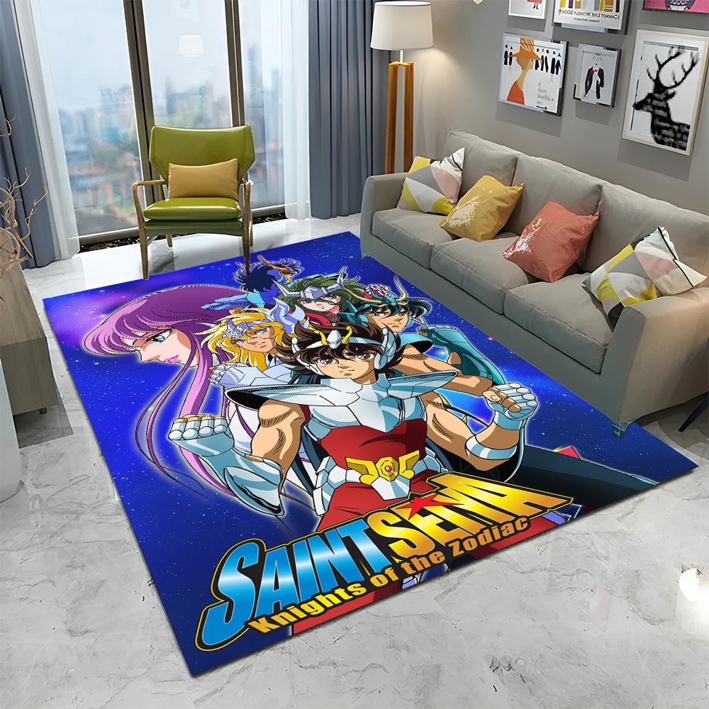 Ретро Saint Seiya ковер с рисунком аниме для дома, гостиной, спальни, дивана, коврика, декор, детский игровой коврик, нескользящий напольный коврик