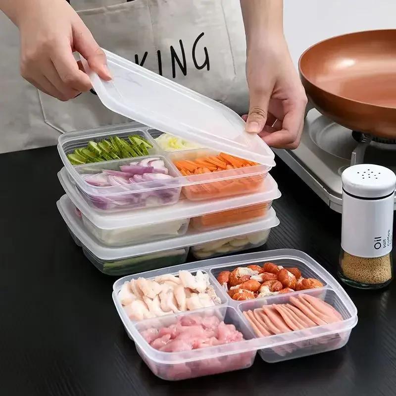 4 решетки Контейнер для хранения пищевых продуктов Ящик для хранения фруктов и овощей Органайзер для холодильника Мясо в подфасовке Лук Имбирь