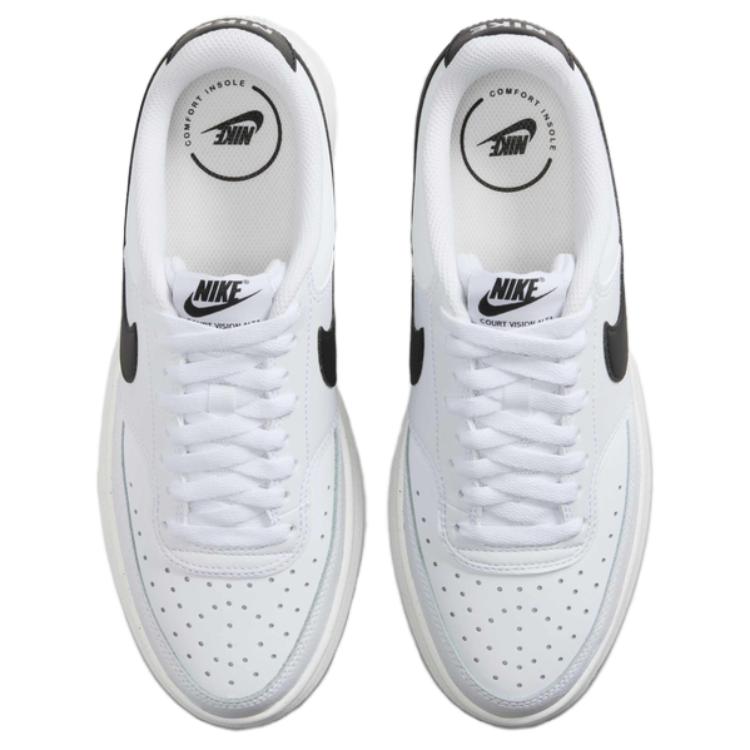 Nike Court Vision Alta Износостойкие Низкие Кеды для Скейтборда Женские Белые Черные Кроссовки DZ5394-107