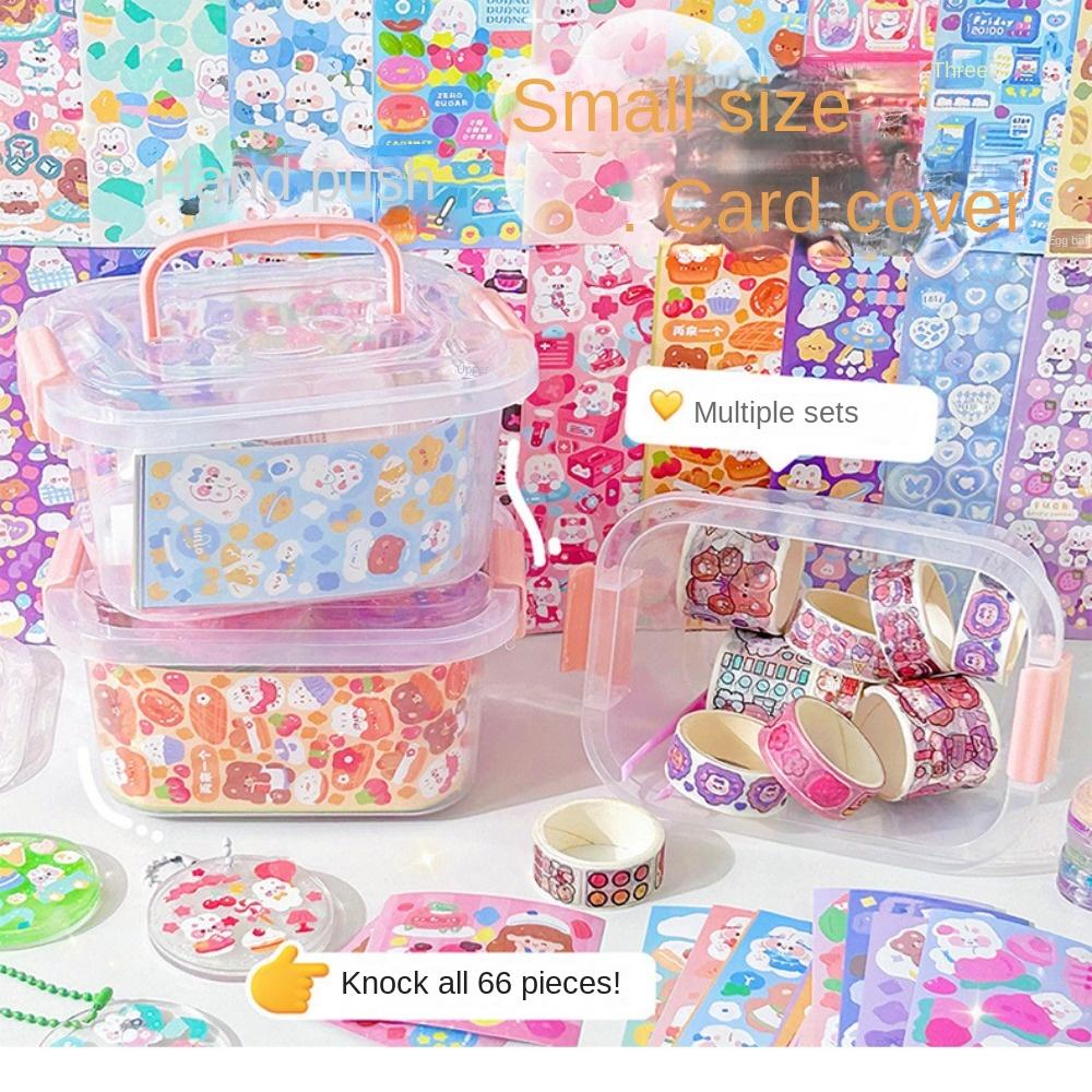 Акриловый набор для самостоятельного изготовления брелока, мультяшная наклейка, набор карточек Goo для школьников