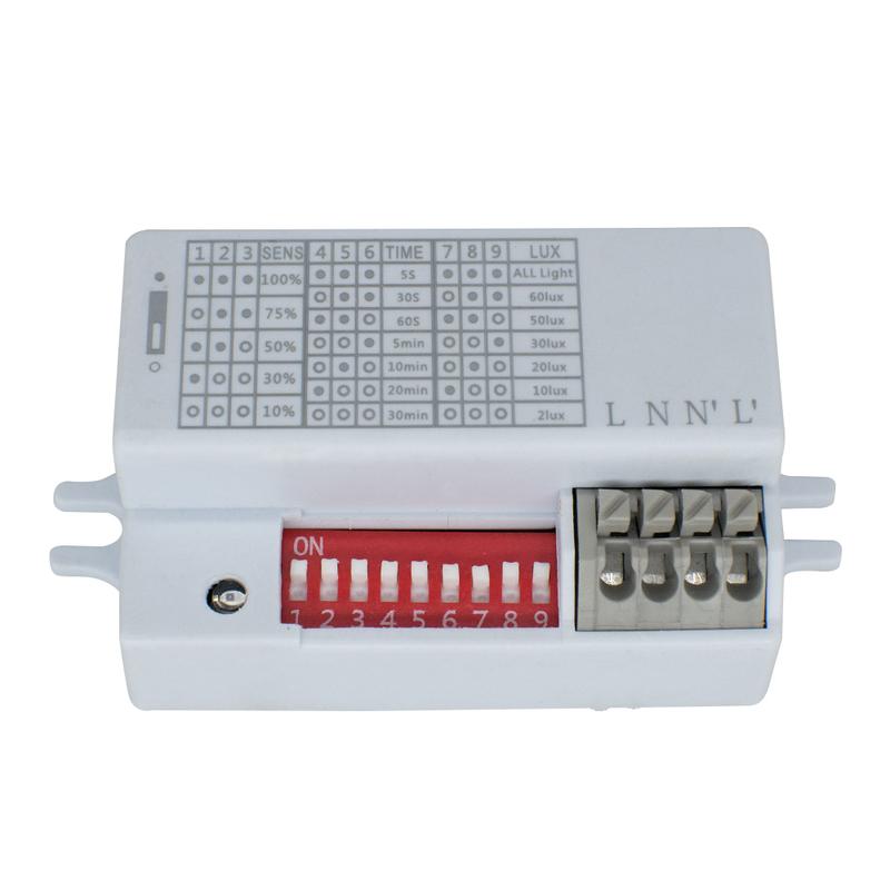 AC/90-265V Mini 5.8G microwave radar sensor Motion Detector switch