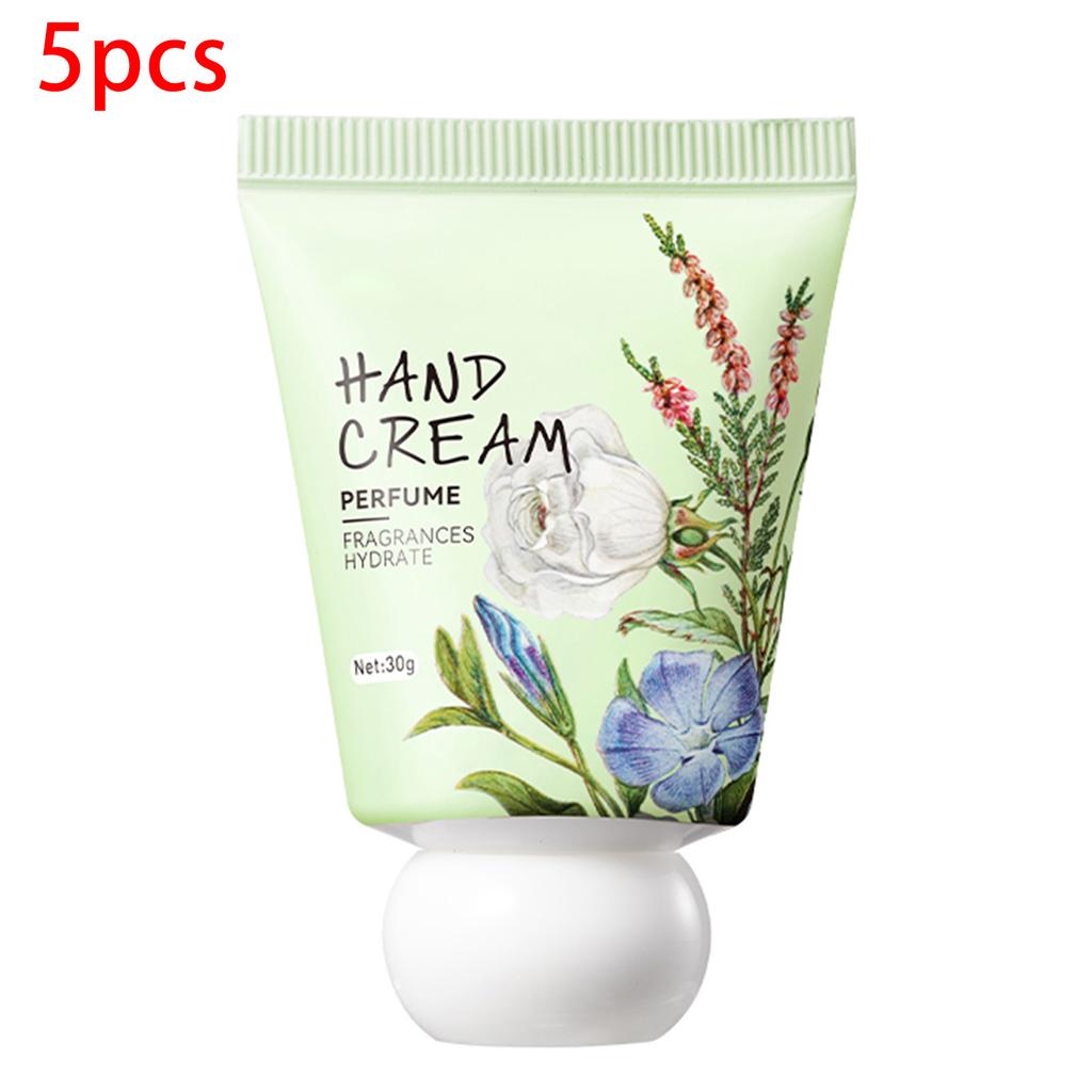 Набор из 5 дорожных кремов для рук с ароматом - Увлажняющий питательный лосьон для сухой кожи, Зимний уход для рук
