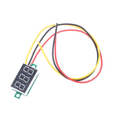 2 шт. Цифровой вольтметр DC 0-100 В, светодиодный, 0,36", красный, зеленый, синий, детектор напряжения для автомобиля 12 В, мобильного питания