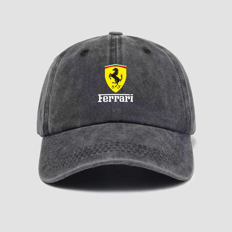 Регулируемая Бейсболка с Эмблемами Ferrari, Кепка для Активного Отдыха, Козырек от Солнца для Ferrari Roma 488 Portofino F8 F12 Spider SF90 Superfast