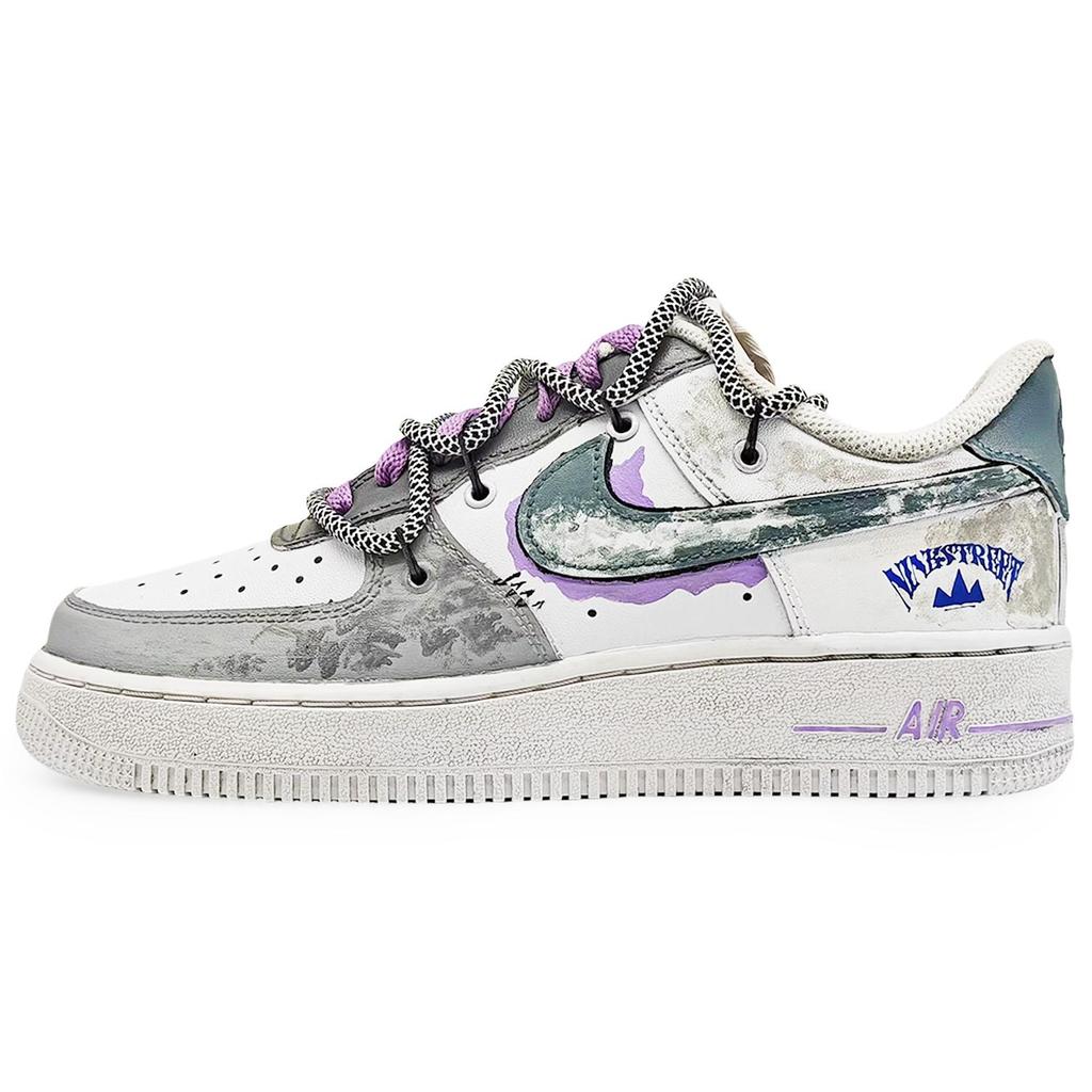 Nike Кроссовки Air Force 1 с покрытием, нескользящие и устойчивые к истиранию, низкие, для скейтбординга, унисекс, серо-синие CW2288-111(Команда131-2.0 S)