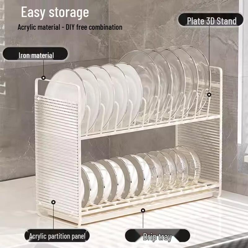 Countertop Double-Layer Dish Drying Rack
