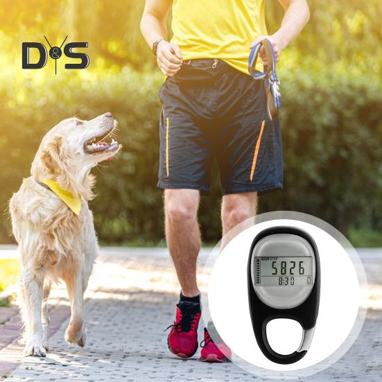 3D счетчик шагов, простой шагомер для ходьбы с карабином, точный зажим, трекер шагов для мужчин, женщин, детей, пожилых людей