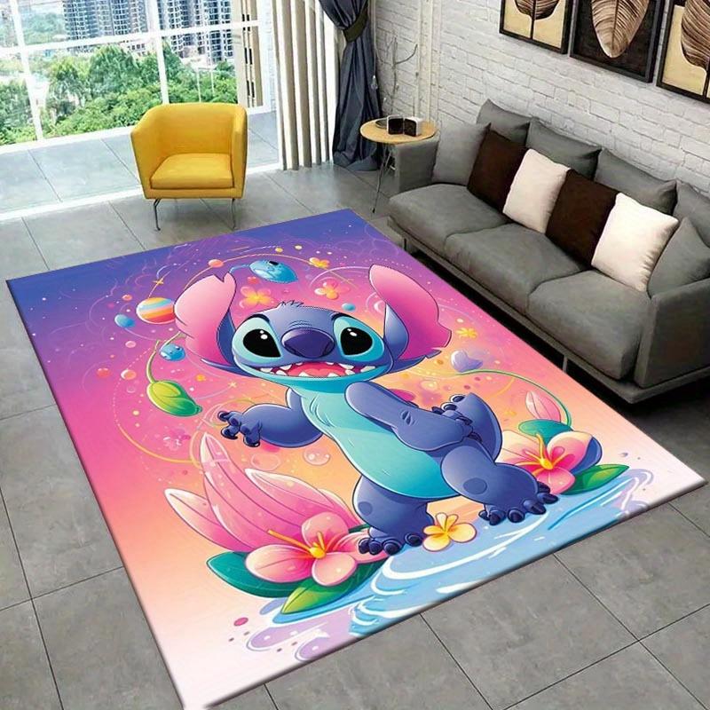 1pc Stitch Pattern Area Rug Soft Flannel Floor Mat for Living Room,Office,Bedroom and Carpet