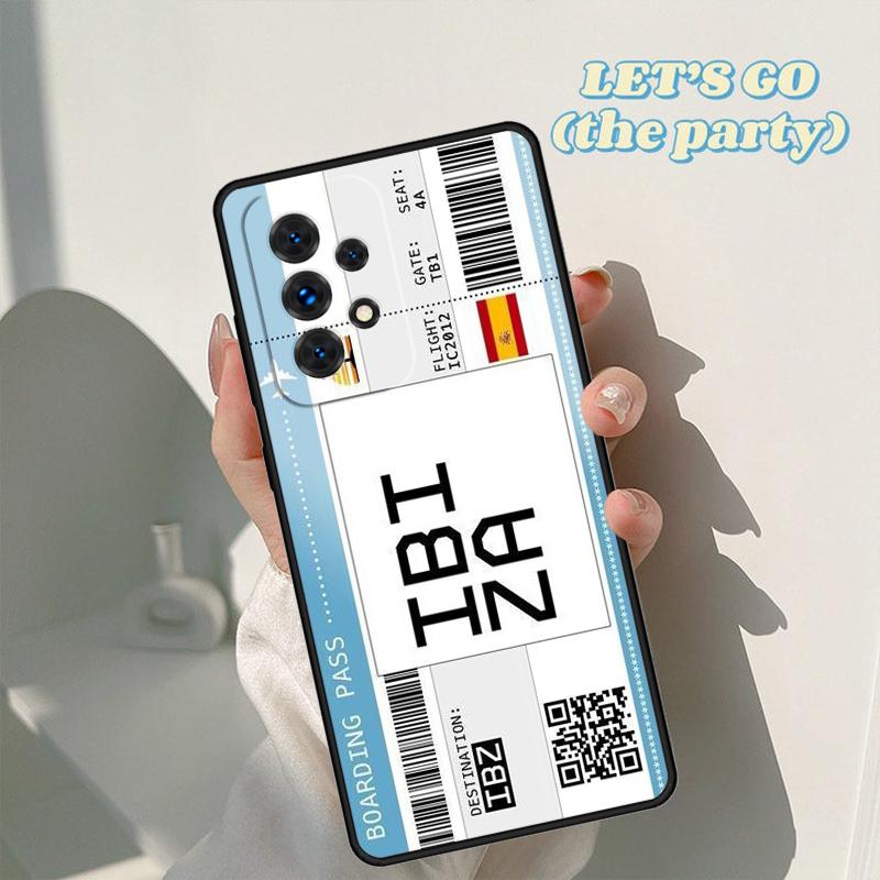 BOARDING PASS phone case For Samsung Galaxy A42 A31 A40 A51 A71 A32 A80 A91 A52 A72 A73 A20e A21S A50 A70 A11 A12 Cover
