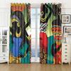 Роскошные африканские танцы женщина мужчина бесплатная доставка занавеска для окна для гостиной детская спальня ванная комната кухня дверь домашний декор2 шт.