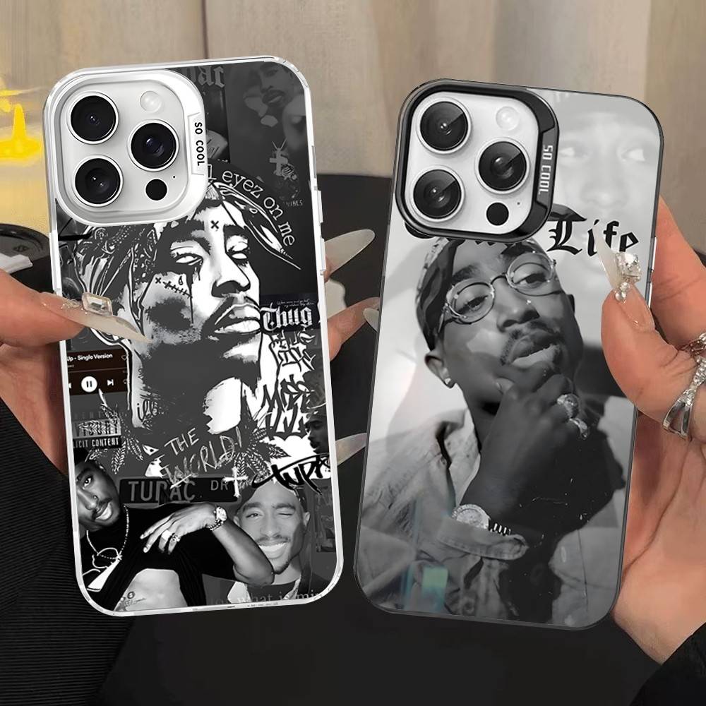 Чехлы для телефона в стиле хип-хоп 2Pac для iPhone 17 16 15 14 13 12 11 Plus Pro Max Pro Цветные матовые чехлы
