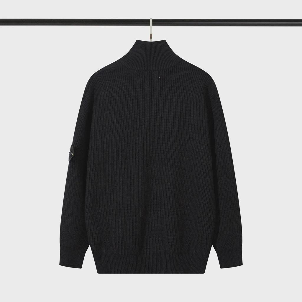 Унисекс-свитер с воротником-стойкой на молнии Stone для осени и зимы