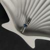Серебряное кольцо с сапфиром nano 0.518ct, вес изделия 2,77 гр (2189015)