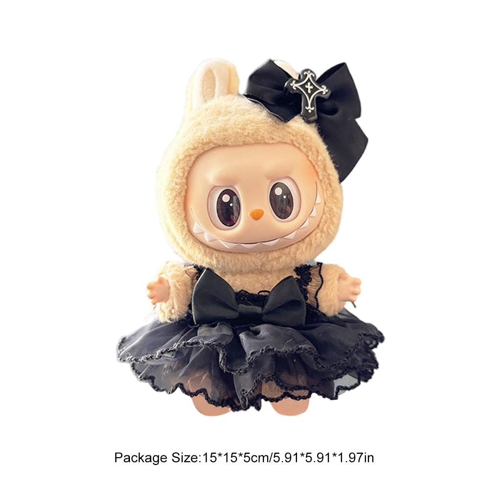Mini Plush Doll'S Clothes Cute Outfit Accessories For Labubu V1 V2 Korea Kpop Idol Dolls Goose Dinosaur Macaron Clothing Gifts