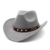 Tibetan Belt Western Cowboy Hat Woolen Felt Hat Men'S And Women'S Top Hat Outdoor Riding Hat