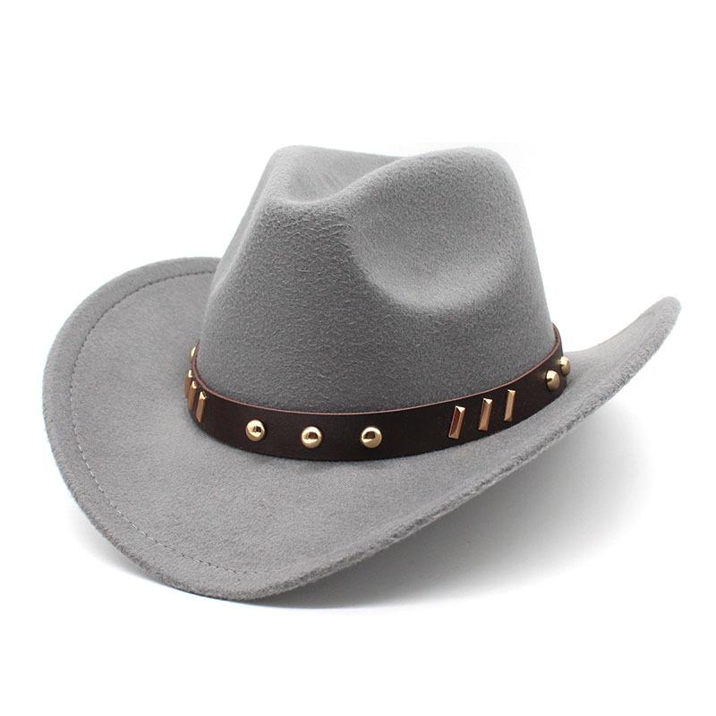 Tibetan Belt Western Cowboy Hat Woolen Felt Hat Men'S And Women'S Top Hat Outdoor Riding Hat